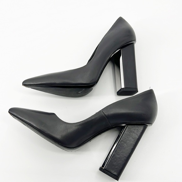 All Saints Cubista Mirrored Heel Pumps Gray size 38 size 7 - Picture 3 of 14